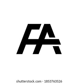 letter FA black on white background