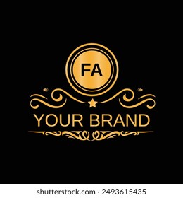 Letra FA diseño de logotipo único escrito a mano para su negocio