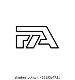 Letter FA Line Modern Minimalist Creative Design Simplicity Icon Logo