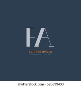 letter Fa linked logo design for company identity