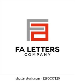 letter FA logo