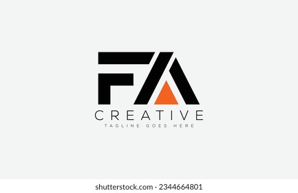 Letter FA logo design template vector illustration.