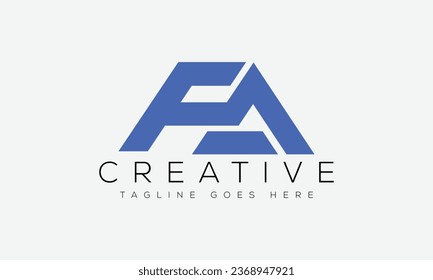 Plantilla de diseño de logotipo de carta FA ilustración vectorial