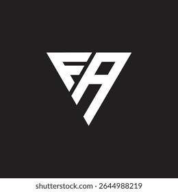 Letter FA logo design, triangle shape.