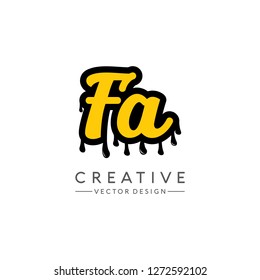 Letter FA Logo Design Vector Template
