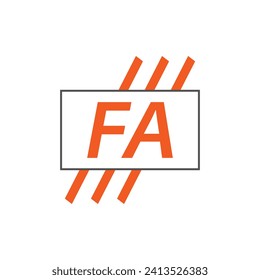logotipo de la carta FA. Ilustración vectorial de diseño de logotipo FA para empresas creativas, empresas, industria