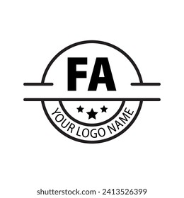 logotipo de la carta FA. Ilustración vectorial de diseño de logotipo FA para empresas creativas, empresas, industria