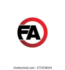Vector de diseño de iconos del logotipo de la carta FA. ilustración vectorial de logotipo monográfico