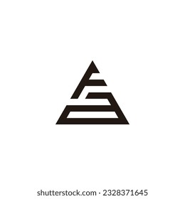 Geometrisches Letter Fa-Dreieck-Symbol mit einfachem Logo, Vektorgrafik
