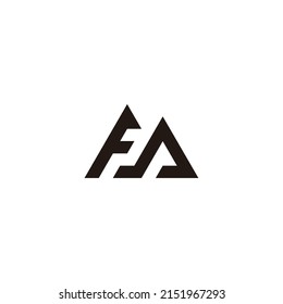  símbolo de triángulo de la carta FA simple vector
