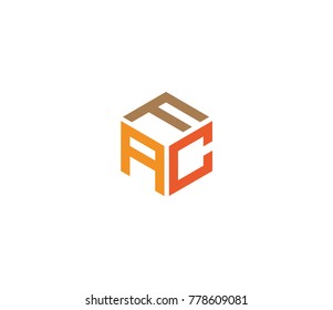 Letter FAC logo template. three letter icon