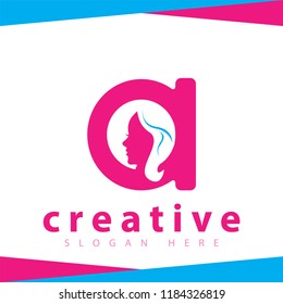 A Letter Face Women Logo