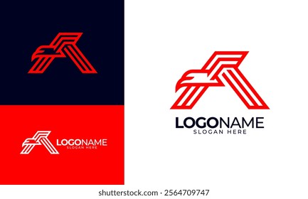 Letter A Falcon Template Logo business identity.