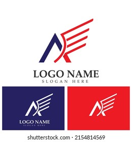  letter Falcon Wing Logo Template