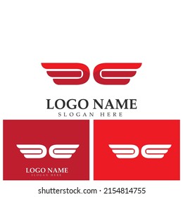  letter Falcon Wing Logo Template