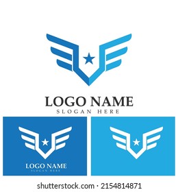  letter Falcon Wing Logo Template