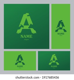 Letter A Farm logo icon design element 