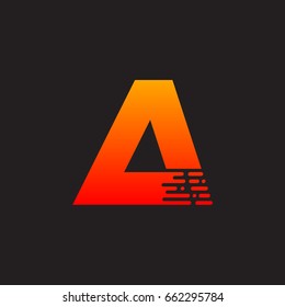 Letter A with Fast logo, Speed, Moving and Quick, Digital and Technology for your Corporate identity