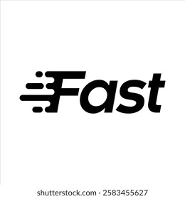 letter fast moving logo design