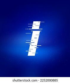 I letter fast speed logo. Animated letters. Technology labels, match headlines, sports posters, book and banner design etc.
