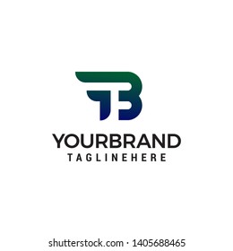 letter fb abstract logo design concept template vector