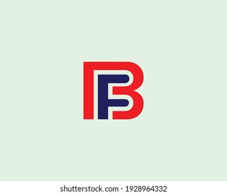 letter fb and bf logo design vector template