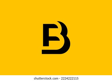 letter FB or BF logo design, flat design logo template element, vector illustration