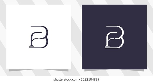 Buchstabe fb bf Logo-Design-Vektor