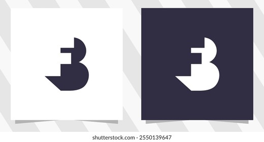 Vector de diseño de logotipo de la letra FB BF
