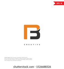 Letter FB, BF Logo icon monogram design. Vector graphic design template element.