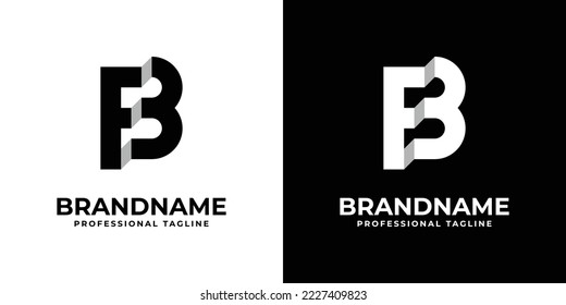 Letter FB or BF Monogram Logo, suitable for any business with FB or BF initials.