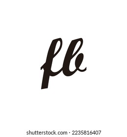 Letter fb connect geometric symbol simple logo vector