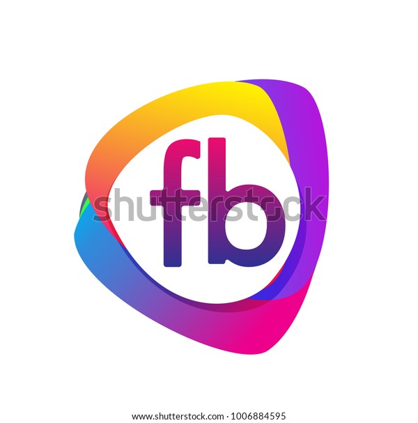 Letter Fb Logo Colorful Splash Background のベクター画像素材 ロイヤリティフリー