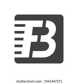 Letter FB logo design black and white logo elements. simple FB logo,Business corporate letter FB logo design vector. Simple and clean flat design of letter FB logo vector template