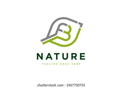 Letter FB logo design vector illustration. Letter FB business and nature logos