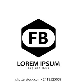 Buchstabe FB Logo. FB-Logo-Design, Vektorgrafik für Kreativunternehmen, Unternehmen, Industrie