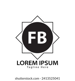 Buchstabe FB Logo. FB-Logo-Design, Vektorgrafik für Kreativunternehmen, Unternehmen, Industrie