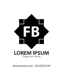 logo de FB. Diseño vectorial del logotipo FB para empresas creativas, empresas, industria