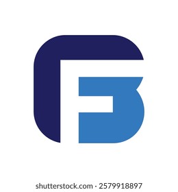Letter FB logo design vector