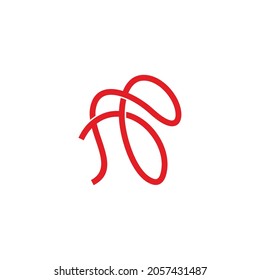 letra curvas de bucle fb diseño lineal vinculado vector