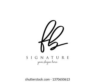 Letter FB Signature Logo - Vector