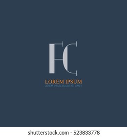 letter Fc linked logo design for company identity