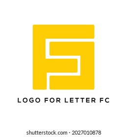 Letter Fc Logo Design Suitable Company Stock Vector (royalty Free 