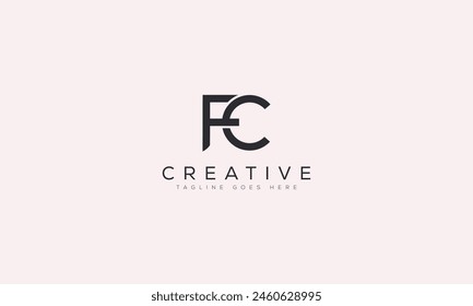 Letter FC logo design template vector illustration