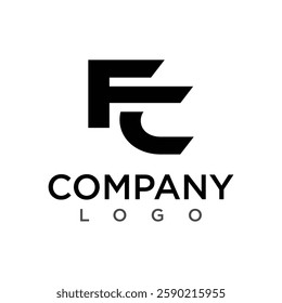 letter fc logo design vector for business branding