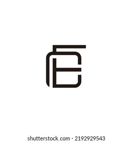 letter fc simple linked logo vector 