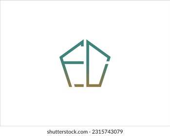 Letter FC - vector logo concept illustration. Letter FC logotype. Abstract logo. Vector logo template. Design element, Vector Illustration Of Abstract Icons Based On The Letter FC .