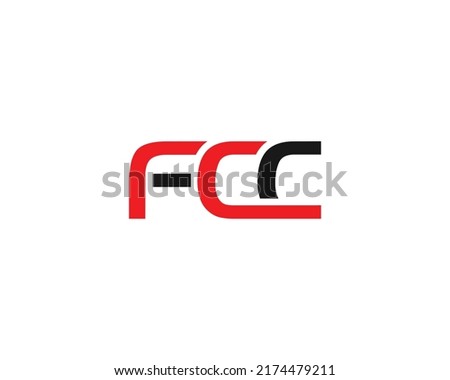 Letter FCC Simple Creative Logo Icon Design Vector Symbol illustration.