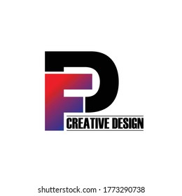 Letter FD circle logo icon design vector. monogram logo vector illustration