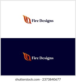 Letter FD, f, d for fire drop logo icon vector template on dark background